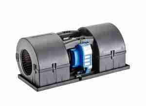 Turbina 12Vdc de la marca EBM Papst vista en ángulo frontal