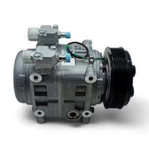 Compresor de Aire Acondicionado TM31 de la marca Valeo vista lateral izquierda