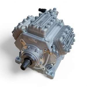 Compresor 50/775K de la marca GEA Bock vista en ángulo superior frontal
